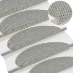 vidaXL Tapis d'escalier autocollants aspect sisal 15 Pièces 65x21x4 cm