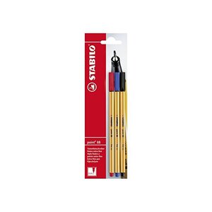 Lot de 30 stylos-feutre point 88 pointe fine 0 4 mm rouge bleu noir stabilo
