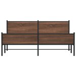 vidaXL Cadre de lit en métal sans matelas chêne marron 180x200 cm