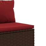 vidaXL Salon de jardin avec coussins 9 Pièces marron résine tressée