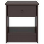 vidaXL Table de chevet Marron foncé 35x30x40 cm Bois de pin massif