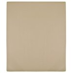 vidaXL Draps-housses Jersey 2 Pièces Taupe 180x200 cm Coton