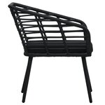 vidaXL Chaises de jardin 2 Pièces avec coussins Résine tressée Noir