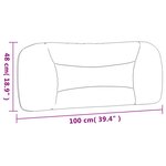 vidaXL Coussin de tête de lit gris 100 cm similicuir