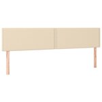 vidaXL Sommier à lattes de lit avec matelas crème 120x190 cm tissu