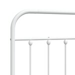 vidaXL Tête de lit métal blanc 200 cm