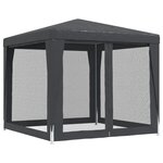 vidaXL Tente de fête 4 parois latérales en maille Anthracite 2.5x2.5 m