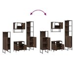 vidaXL Ensemble de meubles de salle de bain 4 Pièces Chêne marron