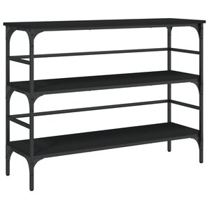 vidaXL Table console noir 100x32x75 cm bois d'ingénierie