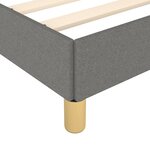vidaXL Cadre de lit avec tête de lit Gris foncé 100x200 cm Tissu