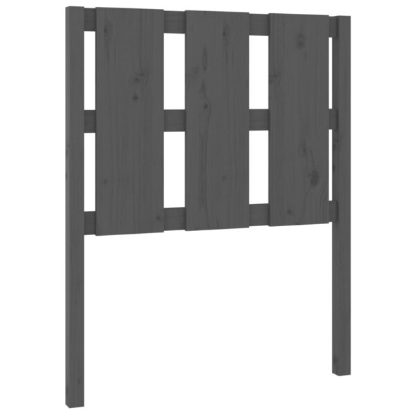 vidaXL Tête de lit Gris 80 5x4x100 cm Bois massif de pin
