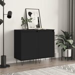 vidaXL Buffets 2 Pièces noir 40x35x70 cm bois d’ingénierie