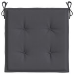 vidaXL Coussins de chaise de jardin lot de 4 anthracite 50x50x4 cm