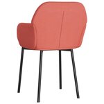 vidaXL Chaises à manger lot de 2 Rose Velours