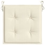 vidaXL Coussins de chaise de jardin lot de 2 crème 50x50x4 cm
