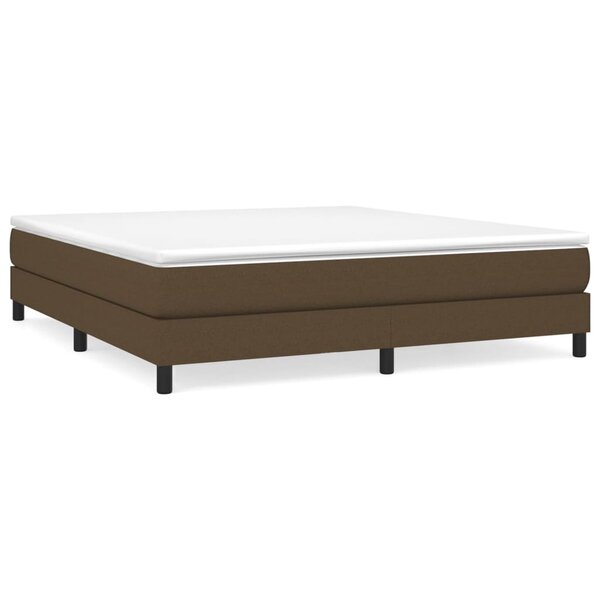 vidaXL Cadre de lit Marron foncé 180x200 cm Tissu