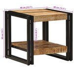 Table basse vidaXL 40x50x38 cm en bois de manguier massif