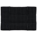 vidaXL Coussin de palette motif à carreaux noir 120x80x12 cm tissu
