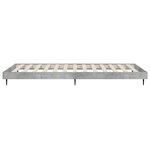 vidaXL Cadre de lit gris béton 90x190 cm bois d'ingénierie