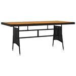 vidaXL Mobilier à dîner d'extérieur 9 Pièces Résine tressée Noir
