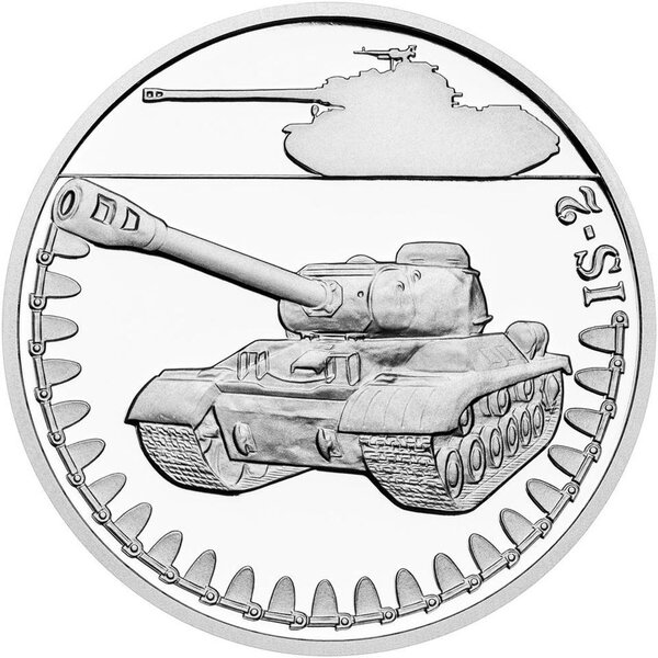 Pièce de monnaie en Argent 1 Dollar g 31.1 (1 oz) Millésime 2024 Armored Vehicles IS-2