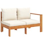 vidaXL Salon de jardin avec coussins 9 Pièces bois massif d'acacia