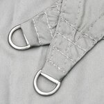 vidaXL Voile d'ombrage gris clair 3 6x3 6 m 100  polyester oxford