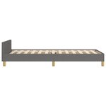 vidaXL Cadre de lit avec tête de lit Gris foncé 90x190 cm Tissu