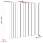 vidaXL Tête de lit murale Marron miel 140x3x110 cm Bois massif de pin