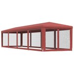 vidaXL Tente de fête 10 parois latérales en maille Rouge 3x12 m PEHD