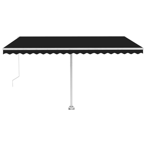 vidaXL Auvent manuel rétractable avec LED 450x350 cm Anthracite