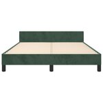 vidaXL Cadre de lit avec tête de lit Vert foncé 140x190 cm Velours