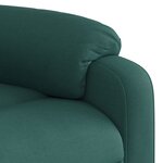 vidaXL Fauteuil inclinable vert foncé tissu