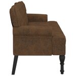 vidaXL Banc avec dossier marron 119 5x64 5x75 cm similicuir daim
