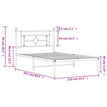 vidaXL Cadre de lit métal avec tête de lit blanc 107x203 cm