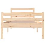 vidaXL Cadre de lit Bois massif 90x200 cm