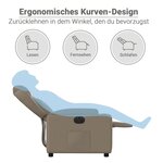 vidaXL Fauteuil inclinable électrique Cappuccino Similicuir