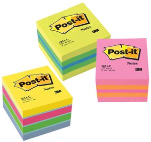 Note Repositionnables mini cube 2051-U, 51 x 51 mm 400 Feuilles Ultra color POST-IT