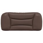 vidaXL Coussin de tête de lit marron 90 cm similicuir