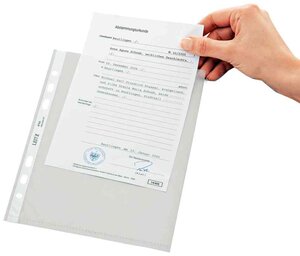 Boite de 100 pochettes perforées A4 PP 0 08 mm Lisse LEITZ