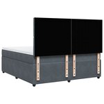 vidaXL Sommier à lattes de lit et matelas Gris foncé 200x200cm Velours