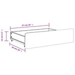 vidaXL Tiroirs de rangement dessous de lit 2 Pièces gris foncé