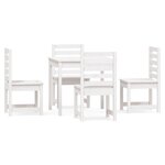 vidaXL Ensemble à manger de jardin 5 Pièces blanc bois massif de pin