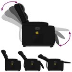 vidaXL Fauteuil inclinable de massage électrique noir similicuir