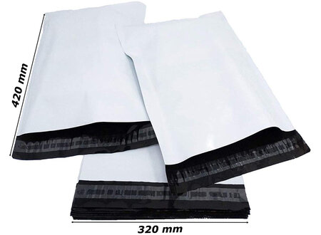 Lot de 200 - Pochette VAD plastique Enveloppe plastique sac d'expédition 320x420mm 50 microns