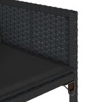 vidaXL Ensemble à manger de jardin 9Pièces coussins noir résine tressée
