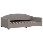 vidaXL Lit de jour avec lit gigogne taupe 100x200 cm tissu