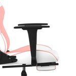 vidaXL Chaise de jeu de massage avec repose-pied Blanc rose Similicuir