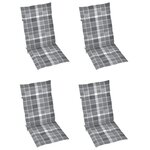 vidaXL Chaises inclinables de jardin lot de 3 et coussins bois acacia