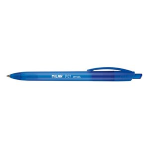 LOT de 25 Milan P07 Dry-Gel Stylo Gel Rétractable - Pointe 0.7mm - Séchage Rapide - Couleur Bleu